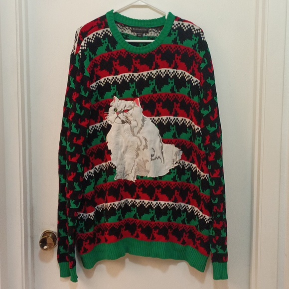 Blizzard Bay "Ugly" Holiday sweater, fussycat. - Picture 1 of 5